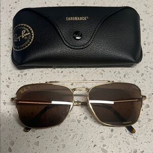 Ray-Ban Chromance  Sunglasses with Brown polarized lenses